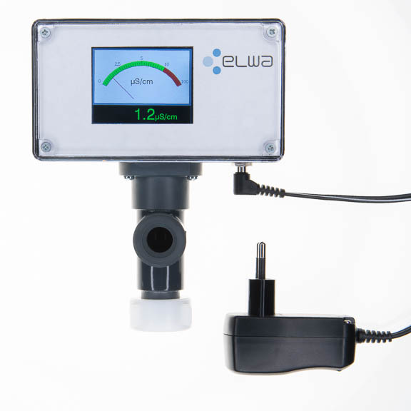Front view with measuring cell and power supply