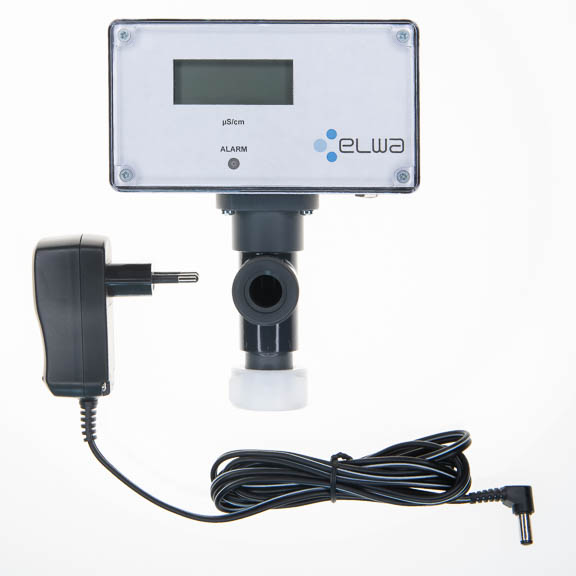 Front view with measuring cell and power supply