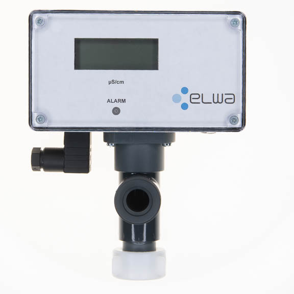 Front view with measuring cell and connection for switching